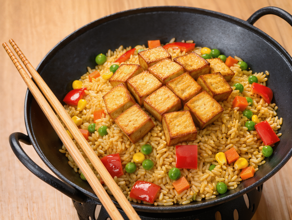 Vegetable Fried Rice with Tofu