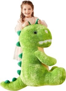 Giant Dinosaur Stuffed Animal Toys - Soft Plush Toy Large Cute Huge Jumbo Kawaii Plushie Big Size Dinosaurio Peluche - Good Gifts for Kids Girls Boys Childrens (60cm, Green)
